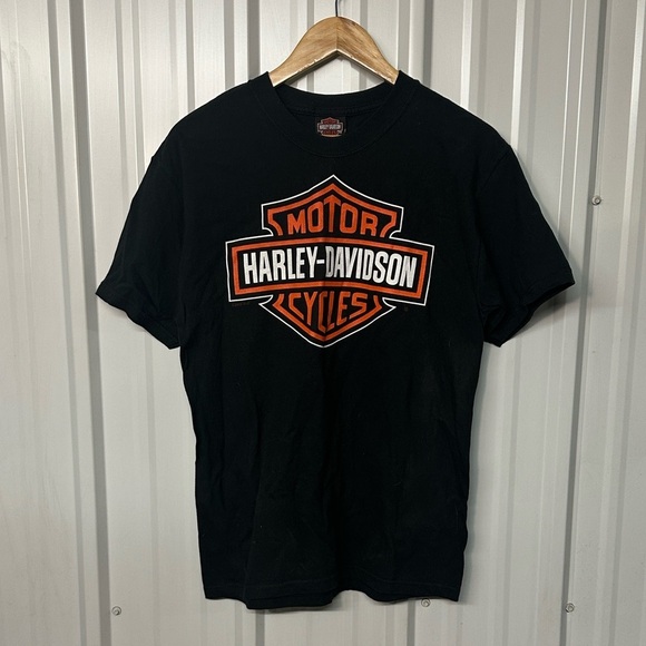 Vintage Harley Davidson Motorcycle Crew Neck Short Sleeve Tee Men Medium Biker - Picture 7 of 7